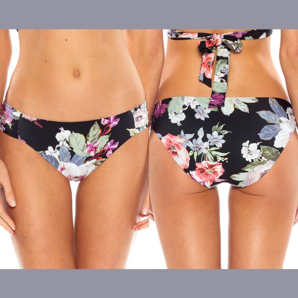 NEW Becca [ XL ] Floral Spring Fling Tab Side Hipster Bikini Bottom‎